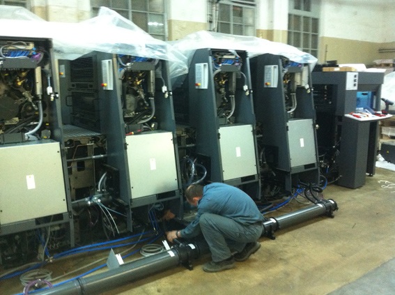 Инсталляция печатной машины